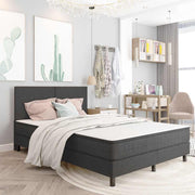 Box spring okvir za krevet od tkanine sivi 180 x 200 cm