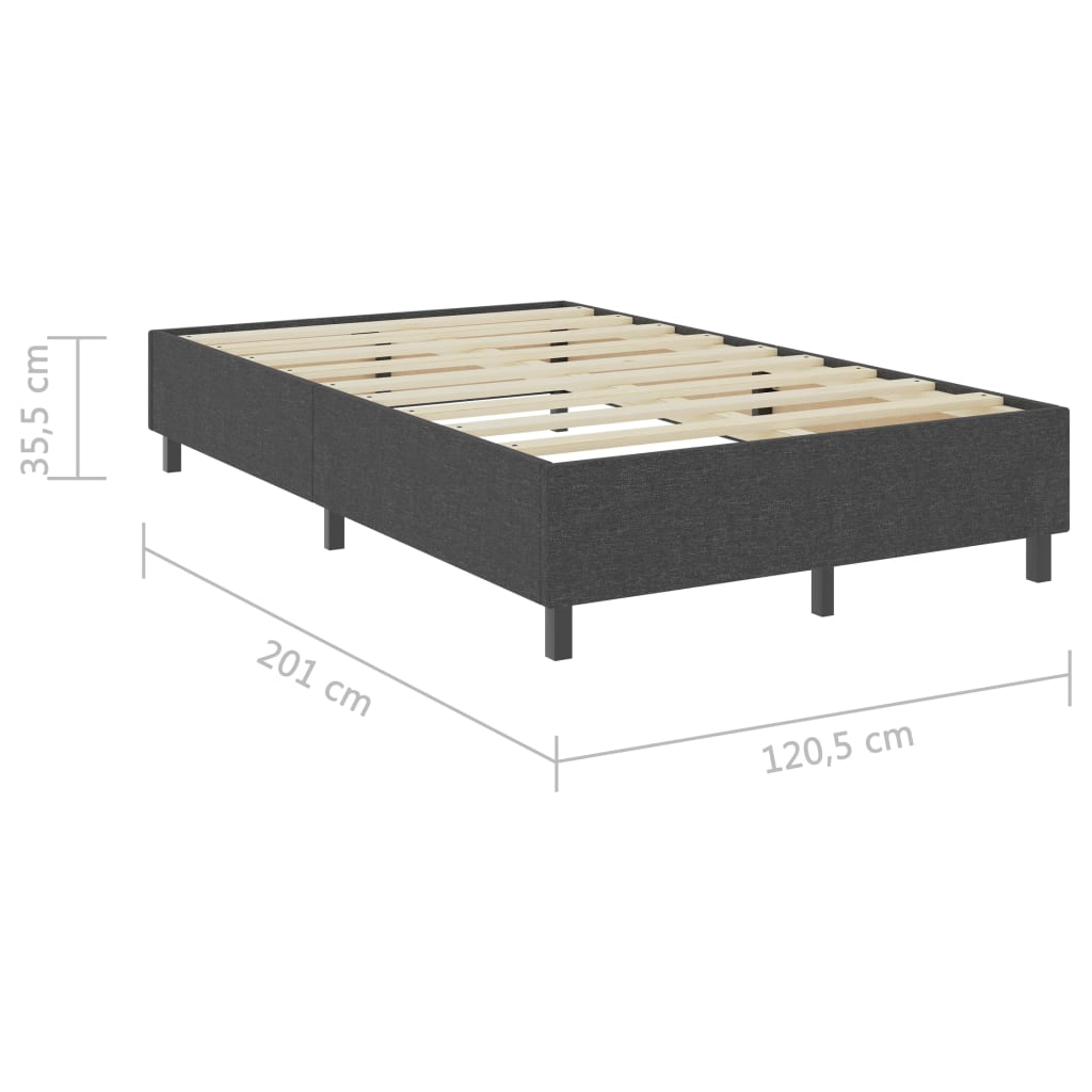 Box spring okvir za krevet od tkanine sivi 120 x 200 cm