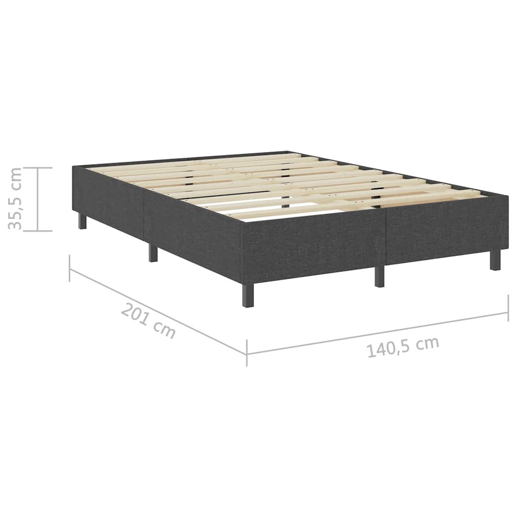 Box spring okvir za krevet od tkanine sivi 140 x 200 cm