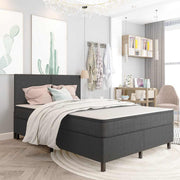 Box spring okvir za krevet od tkanine sivi 140 x 200 cm
