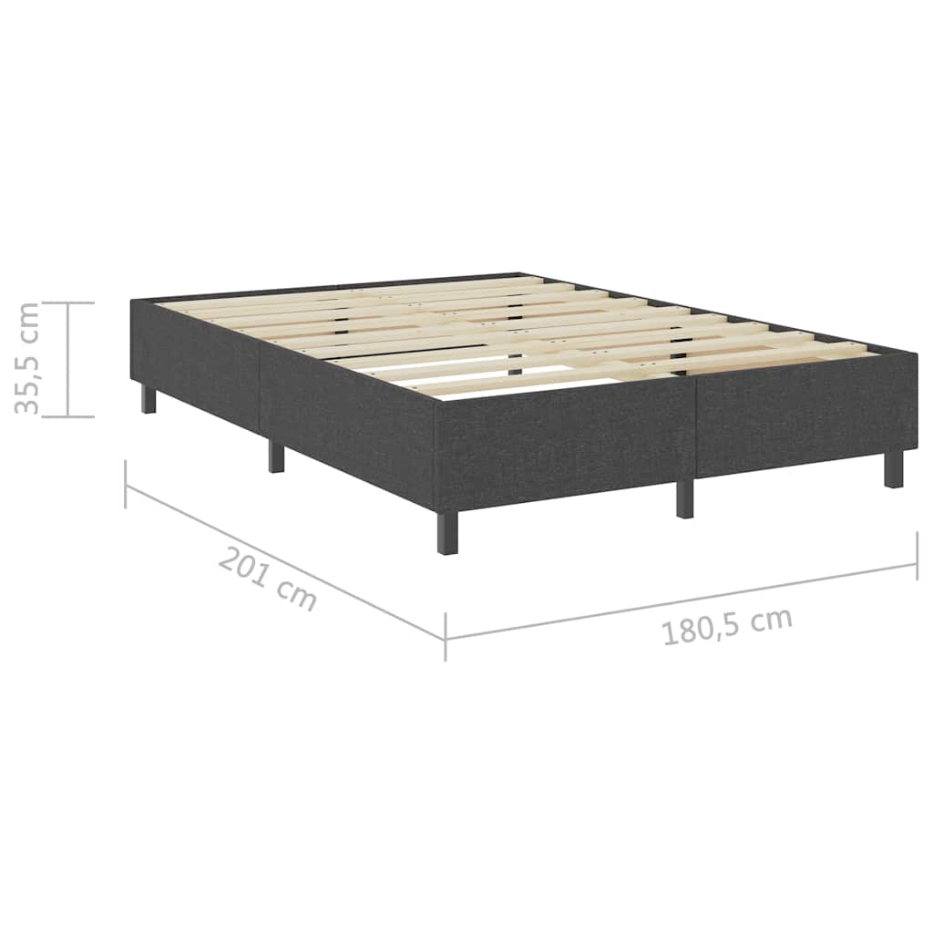 Box spring okvir za krevet od tkanine sivi 180 x 200 cm