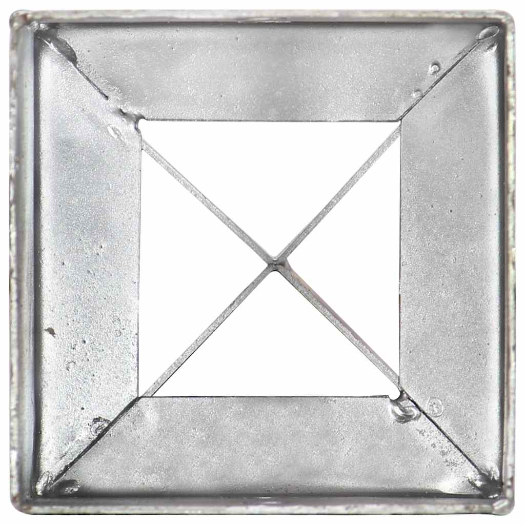 Šiljci za tlo 6 kom srebrni 10 x 10 x 76 cm pocinčani čelik
