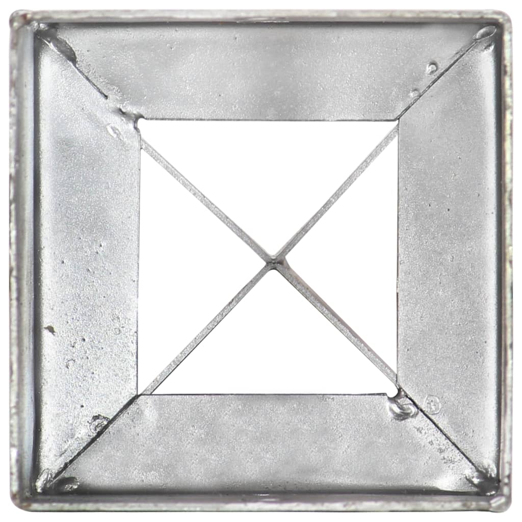 Šiljci za tlo 12 kom srebrni 10 x 10 x 76 cm pocinčani čelik