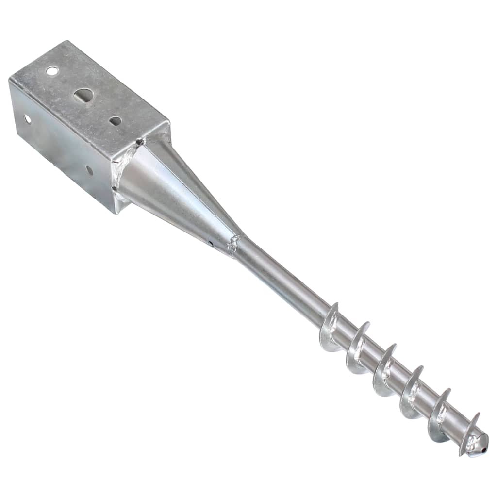 Šiljci za tlo 2 kom srebrni 10 x 10 x 57 cm pocinčani čelik