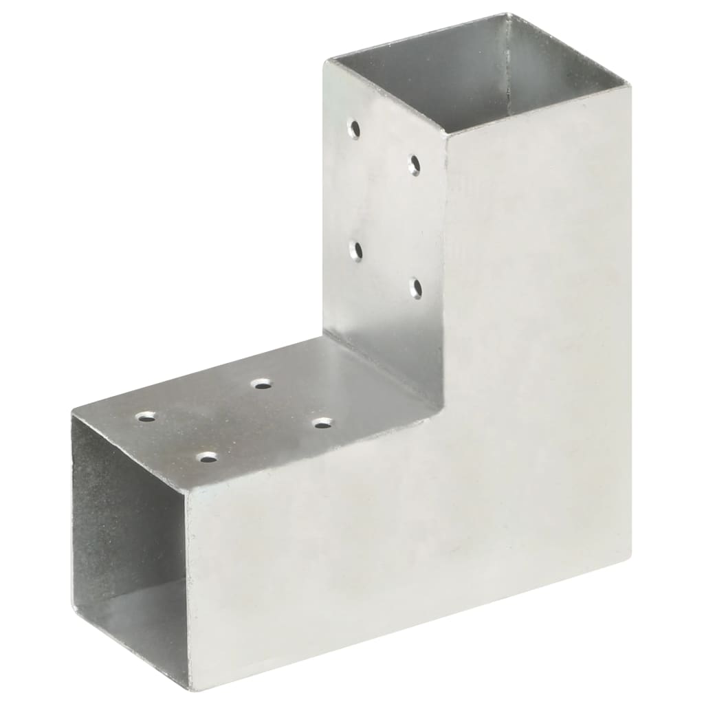 Spojnici za stupove u L-obliku 4 kom pocinčani metal 71 x 71 mm