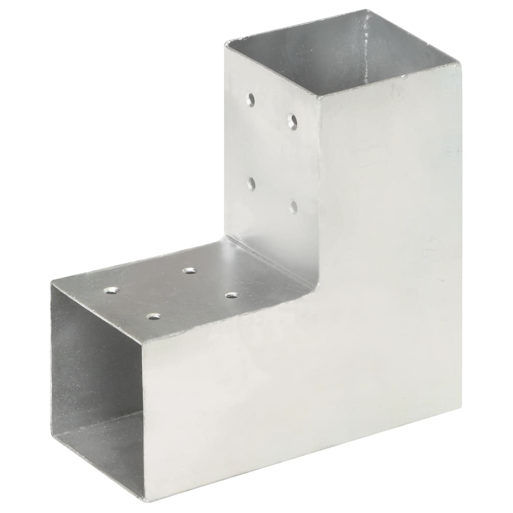Spojnici za stupove u L-obliku 4 kom pocinčani metal 81 x 81 mm