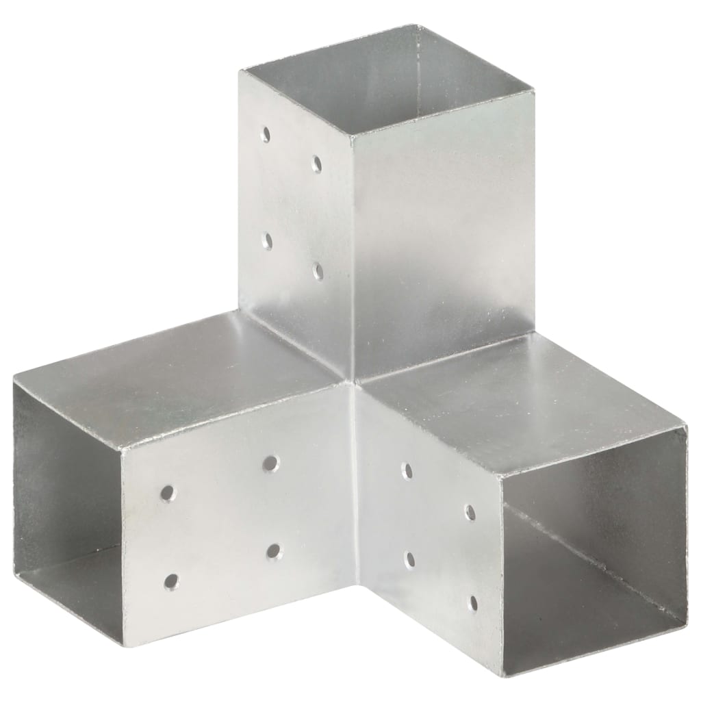 Spojnici za stupove u Y-obliku 4 kom pocinčani metal 81 x 81 mm