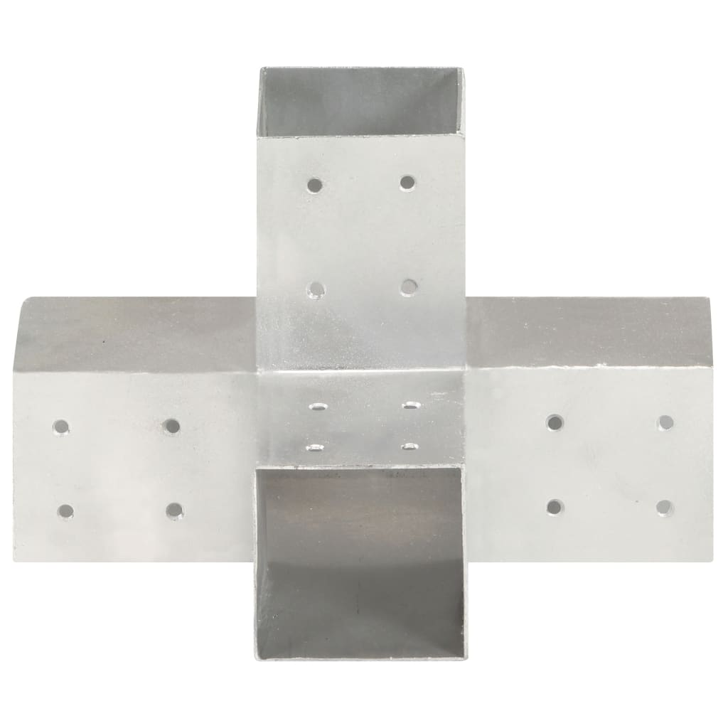 Spojnik za stupove u X-obliku od pocinčanog metala 81 x 81 mm