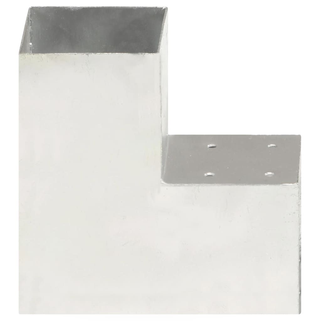 Spojnici za stupove u L-obliku 4 kom pocinčani metal 101x101 mm