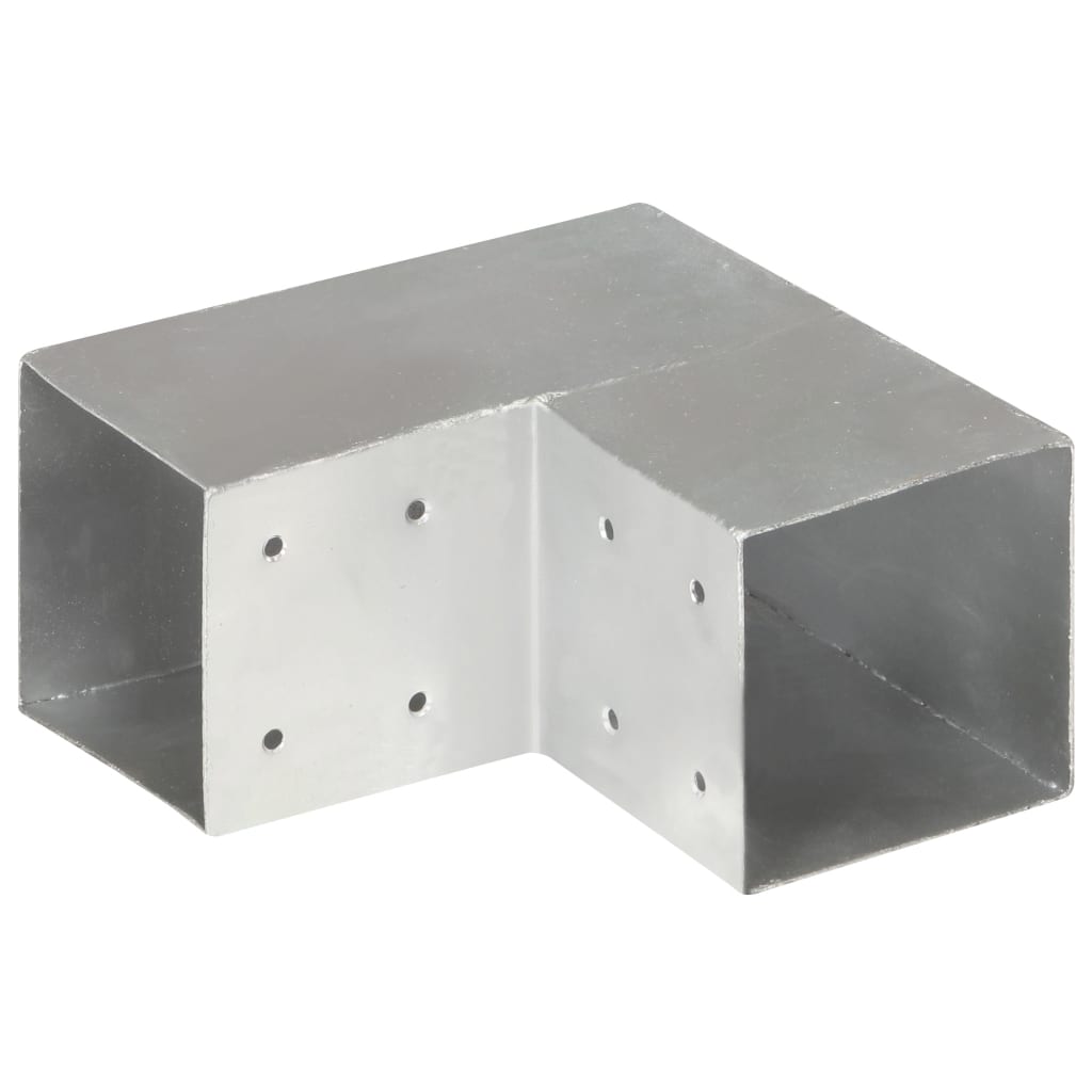 Spojnici za stupove u L-obliku 4 kom pocinčani metal 101x101 mm