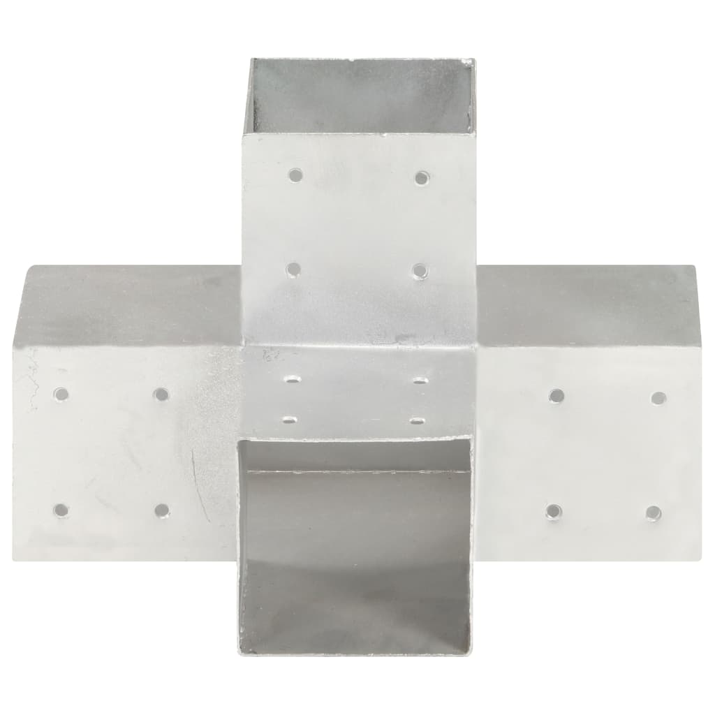 Spojnik za stupove u X-obliku od pocinčanog metala 101 x 101 mm