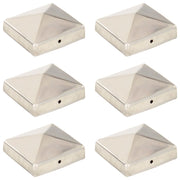 Piramidalni poklopci za stupove ograde 6 kom čelični 81 x 81 mm