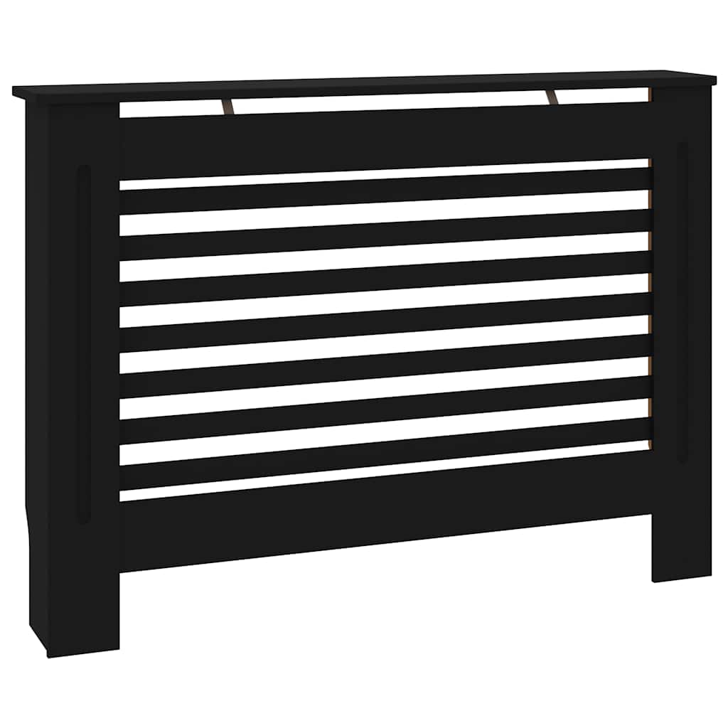 Pokrov za radijator crni 112 x 19 x 81,5 cm MDF
