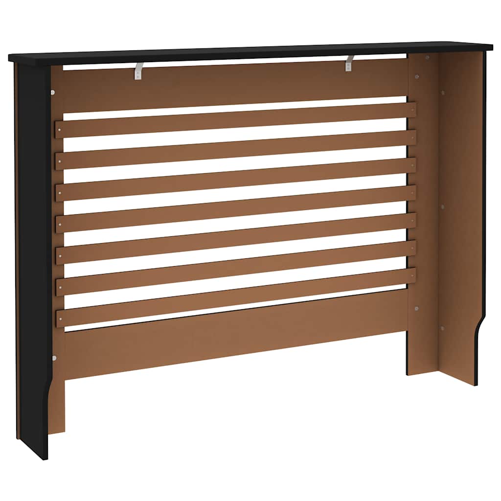 Pokrov za radijator crni 112 x 19 x 81,5 cm MDF