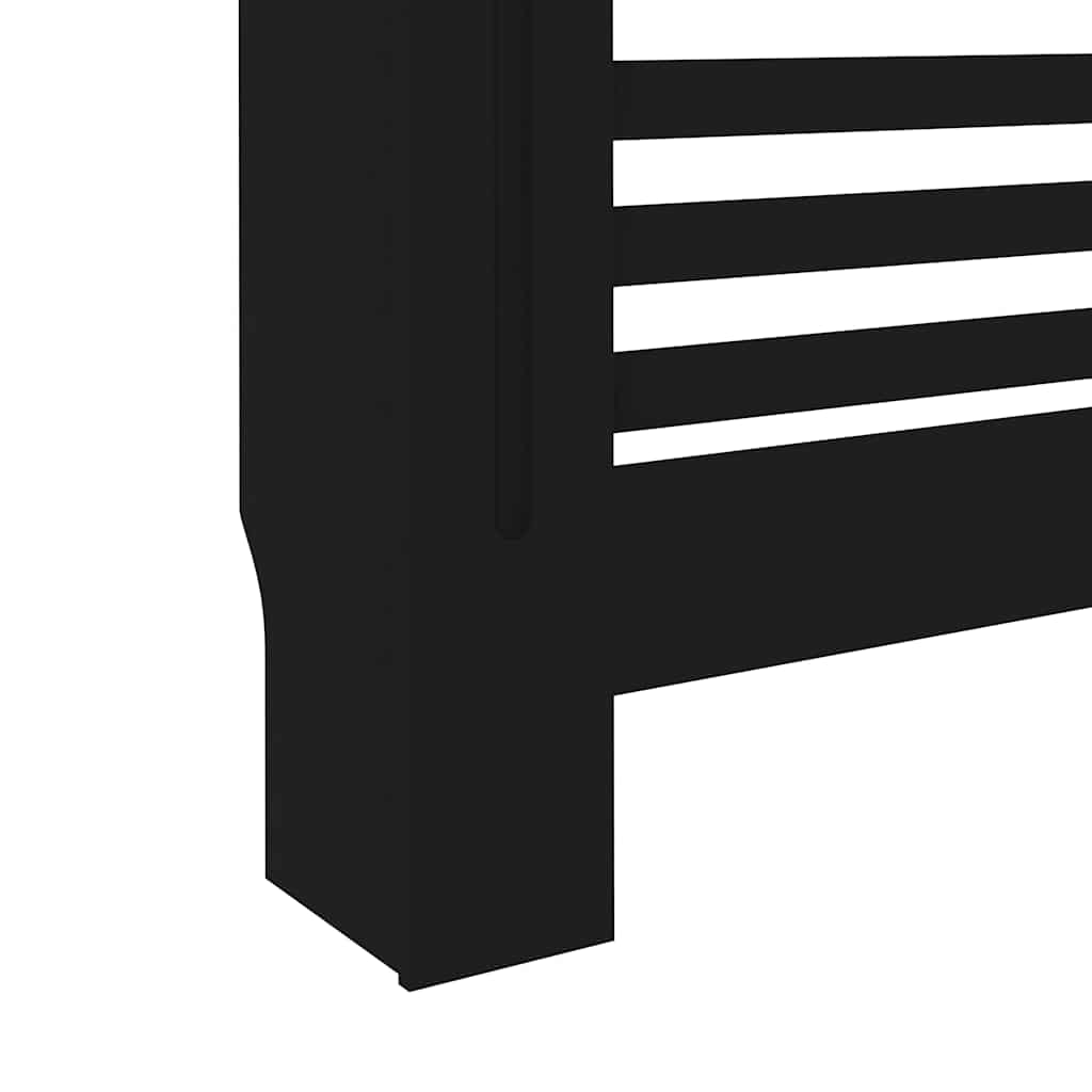 Pokrov za radijator crni 112 x 19 x 81,5 cm MDF