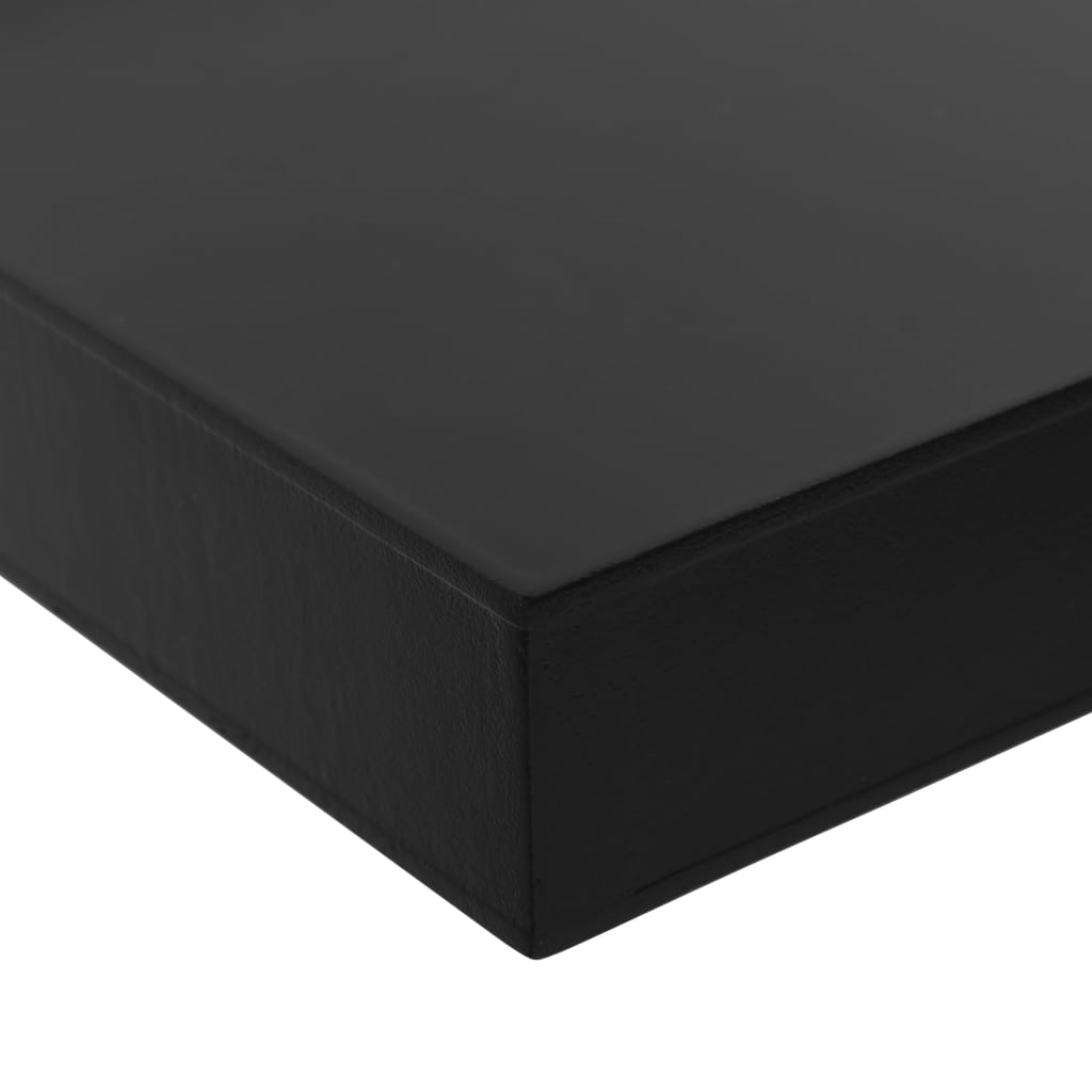 Plutajuće zidne police 2 kom crne 40 x 20 x 3,8 cm