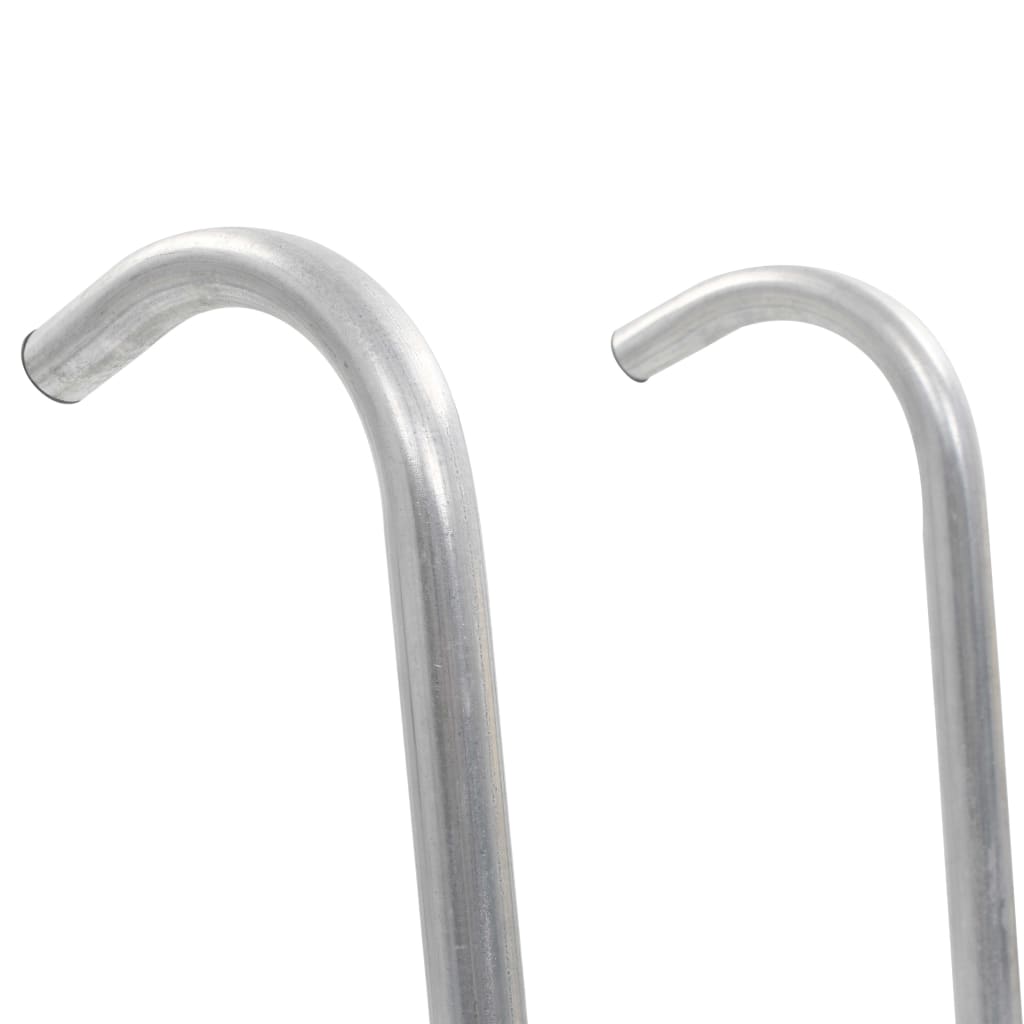 Ljestve za trampolin s 2 prečke čelične srebrne 102,6 cm