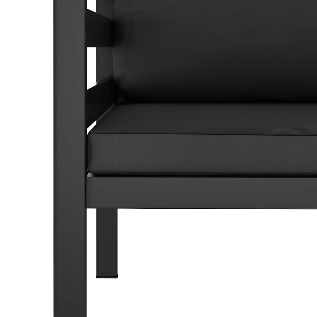 Sofa za jednu osobu s jastucima aluminijska antracit