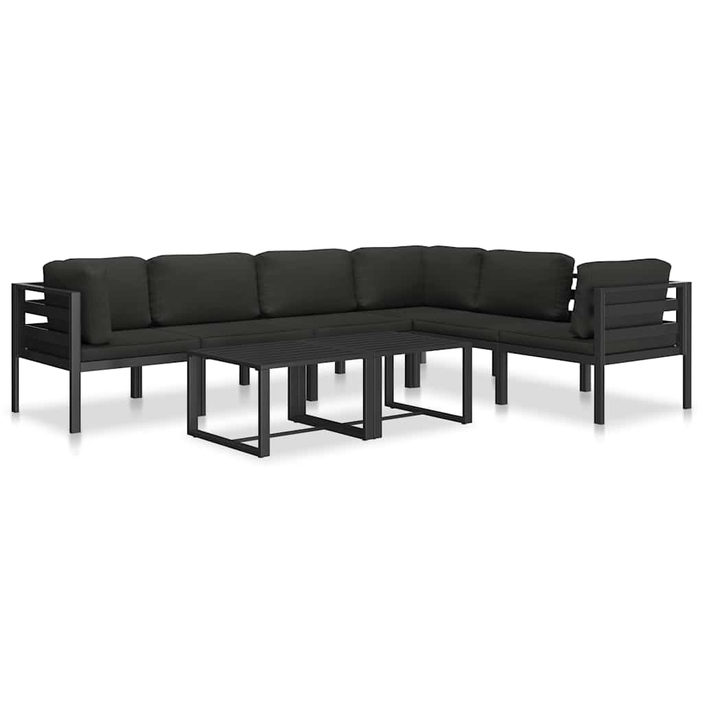Sofa za jednu osobu s jastucima aluminijska antracit