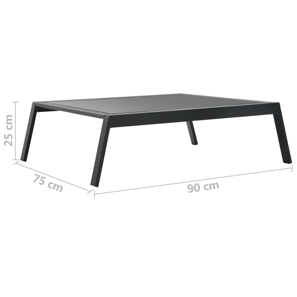 5-dijelna vrtna garnitura od aluminija s jastucima tamnosiva