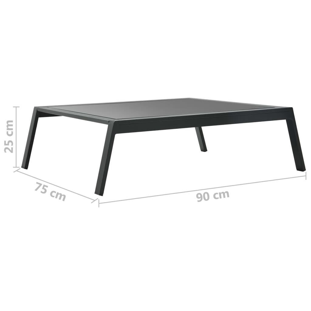 4-dijelna vrtna garnitura s jastucima aluminijska tamnosiva