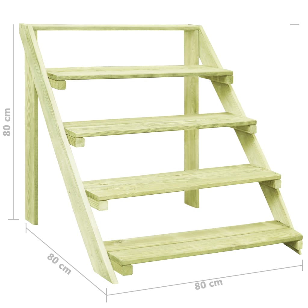 Stalak za biljke 80 x 80 x 80 cm od impregnirane borovine