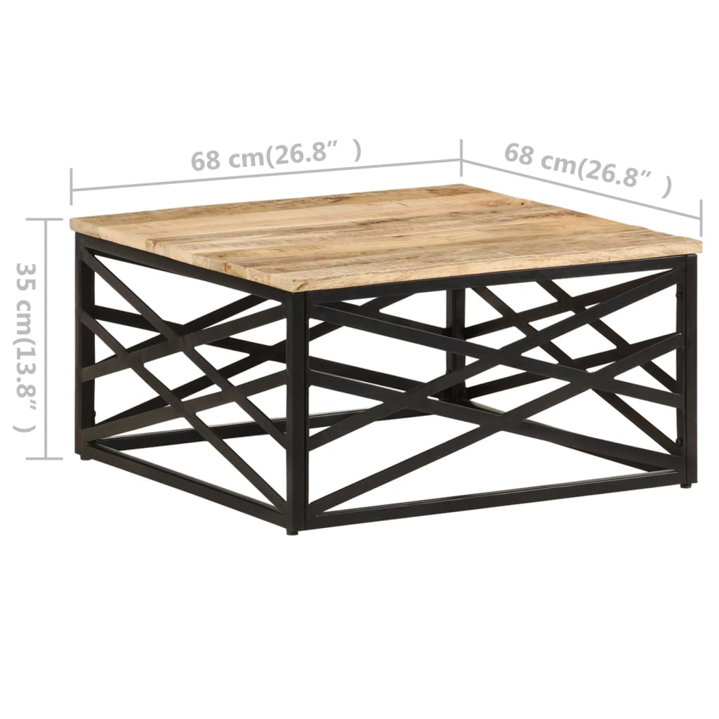 Stolić za kavu 68 x 68 x 35 cm od masivnog drva manga