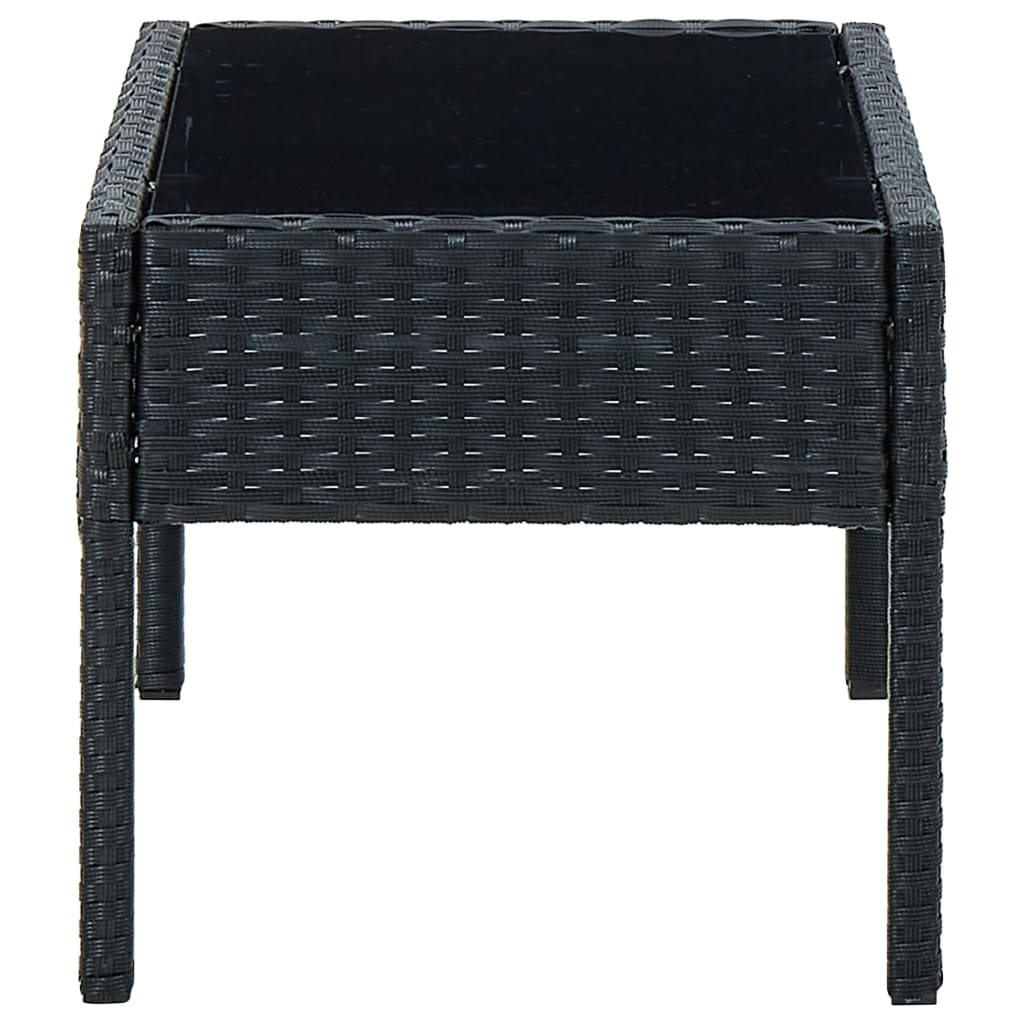 Vrtni stol crni 75 x 40 x 37 cm od poliratana