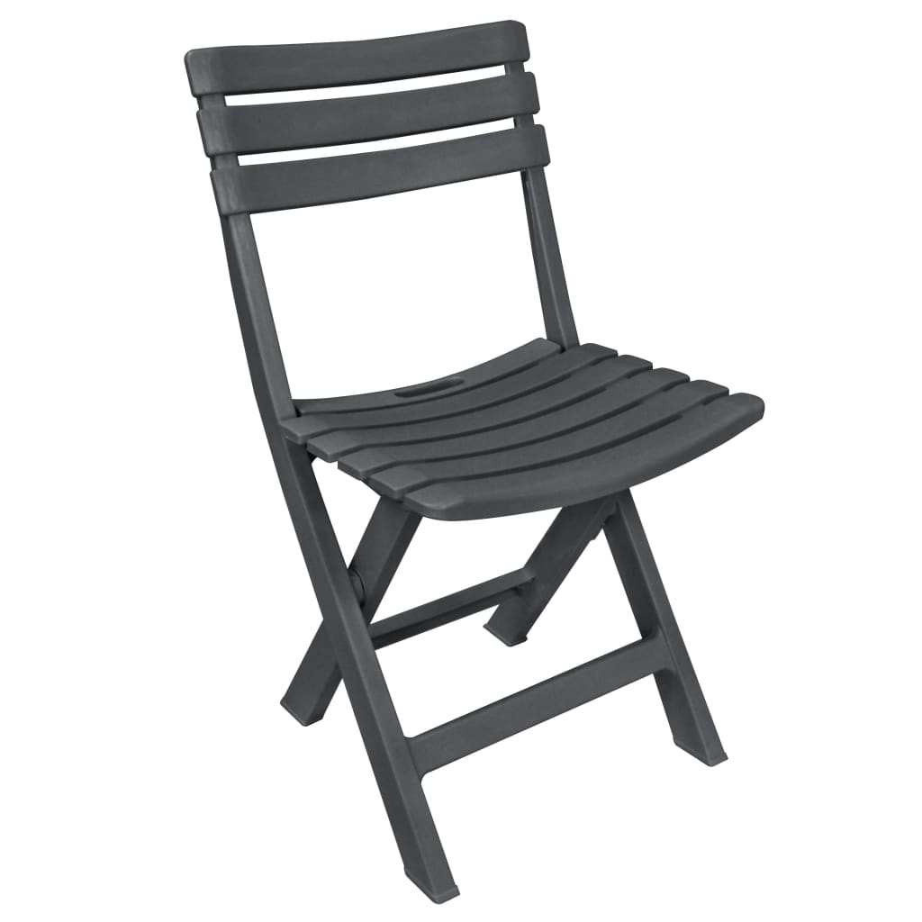 3-dijelni sklopivi bistro set plastični antracit