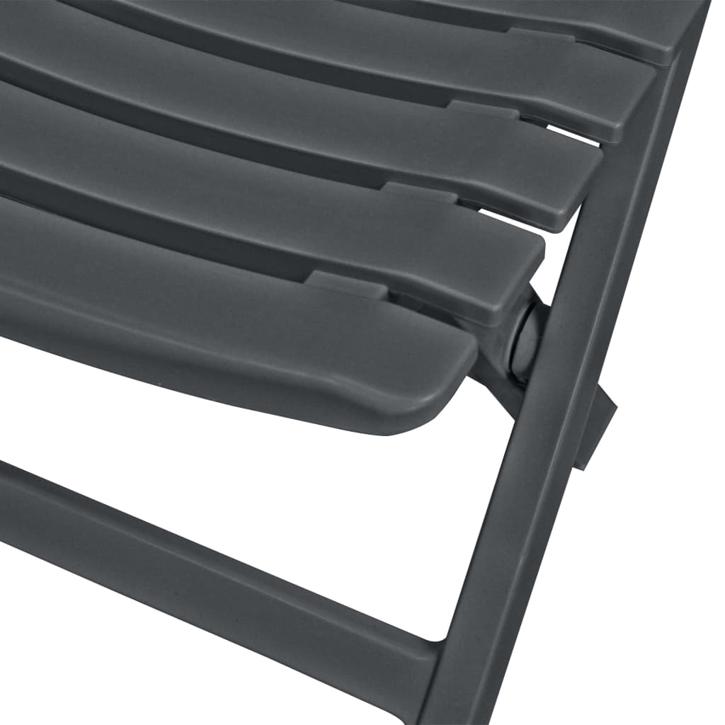3-dijelni sklopivi bistro set plastični antracit