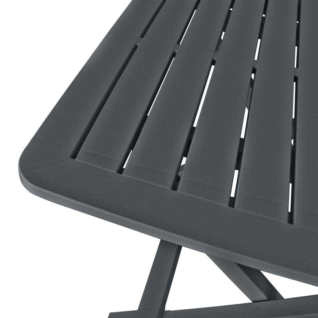 3-dijelni sklopivi bistro set plastični antracit
