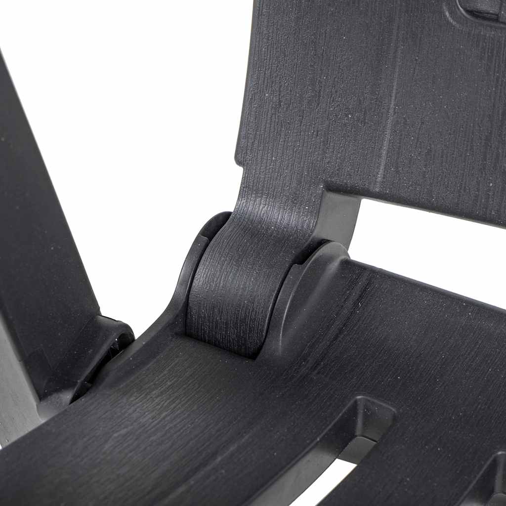 Vrtne nagibne stolice 2 kom plastične antracit