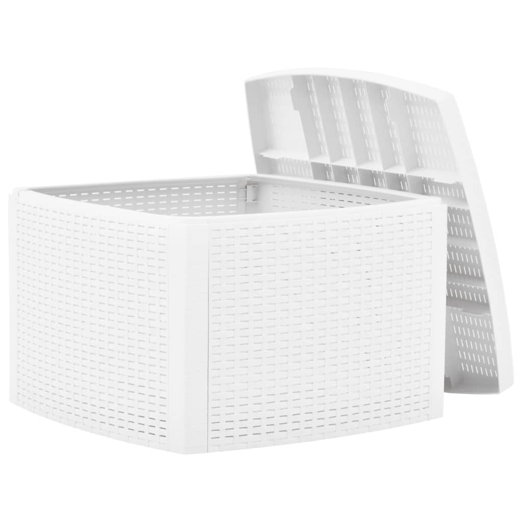 Bočni stol bijeli 54 x 54 x 36,5 cm plastični