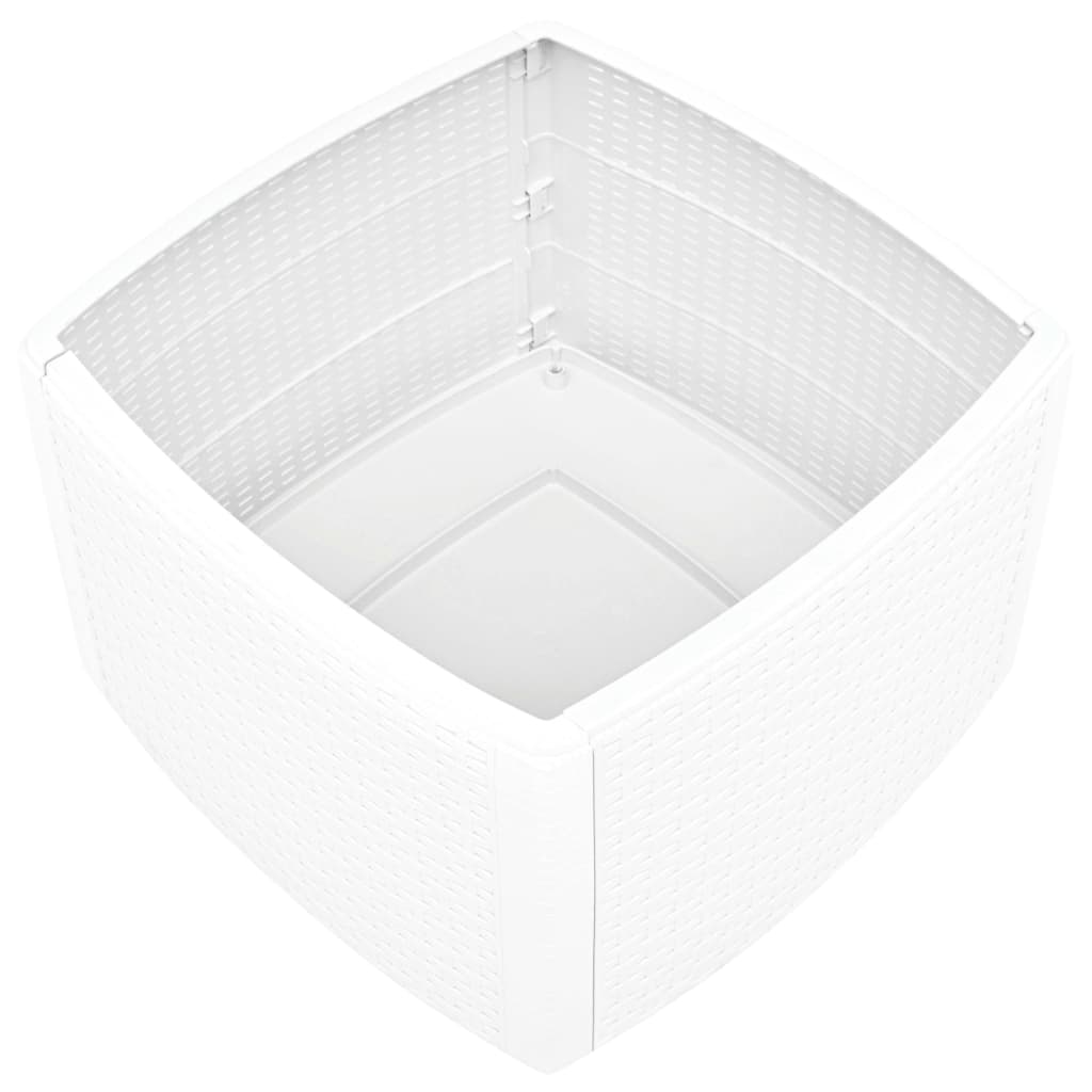 Bočni stol bijeli 54 x 54 x 36,5 cm plastični