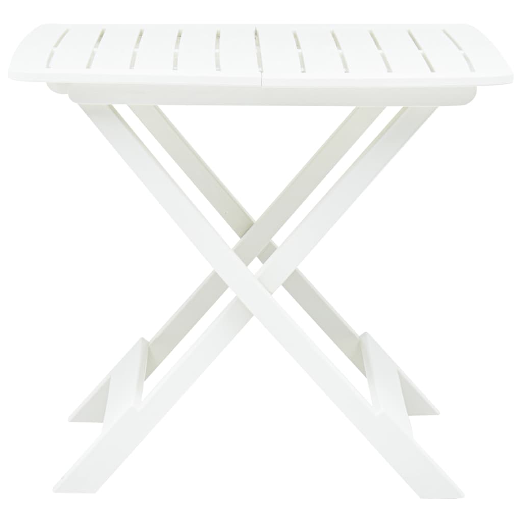 Sklopivi vrtni stol bijeli 79 x 72 x 70 cm plastični