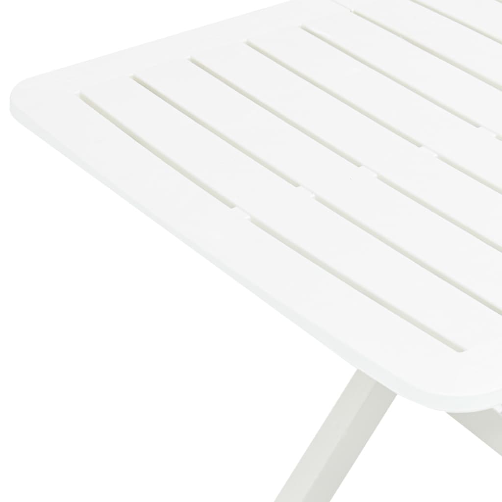 Sklopivi vrtni stol bijeli 79 x 72 x 70 cm plastični