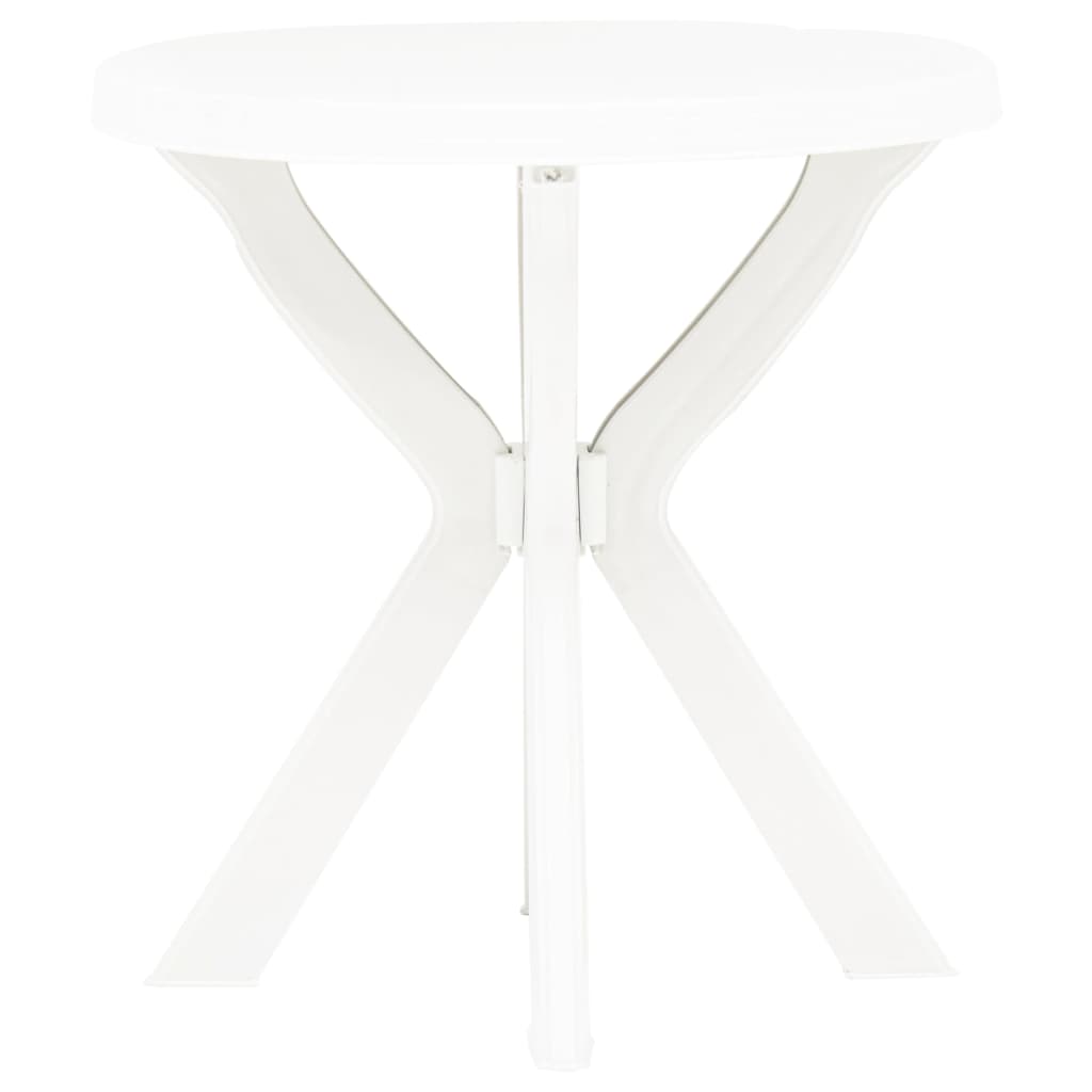 Bistro stol bijeli Ø 70 cm plastični