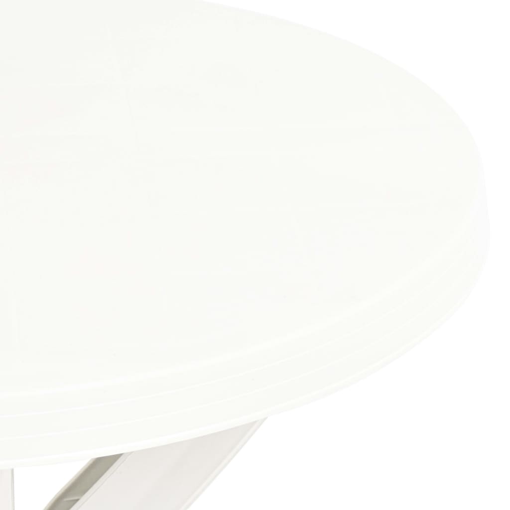 Bistro stol bijeli Ø 70 cm plastični