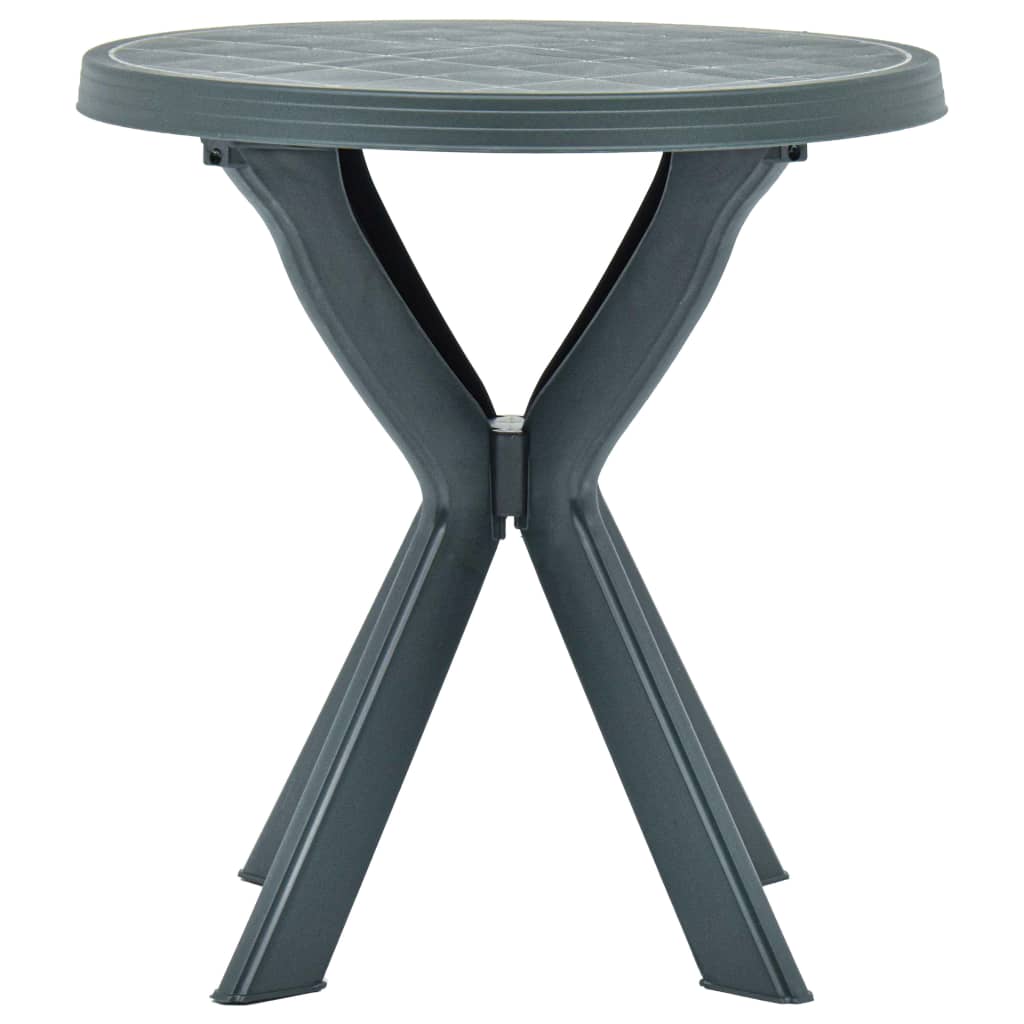 Bistro stol zeleni Ø 70 cm plastični