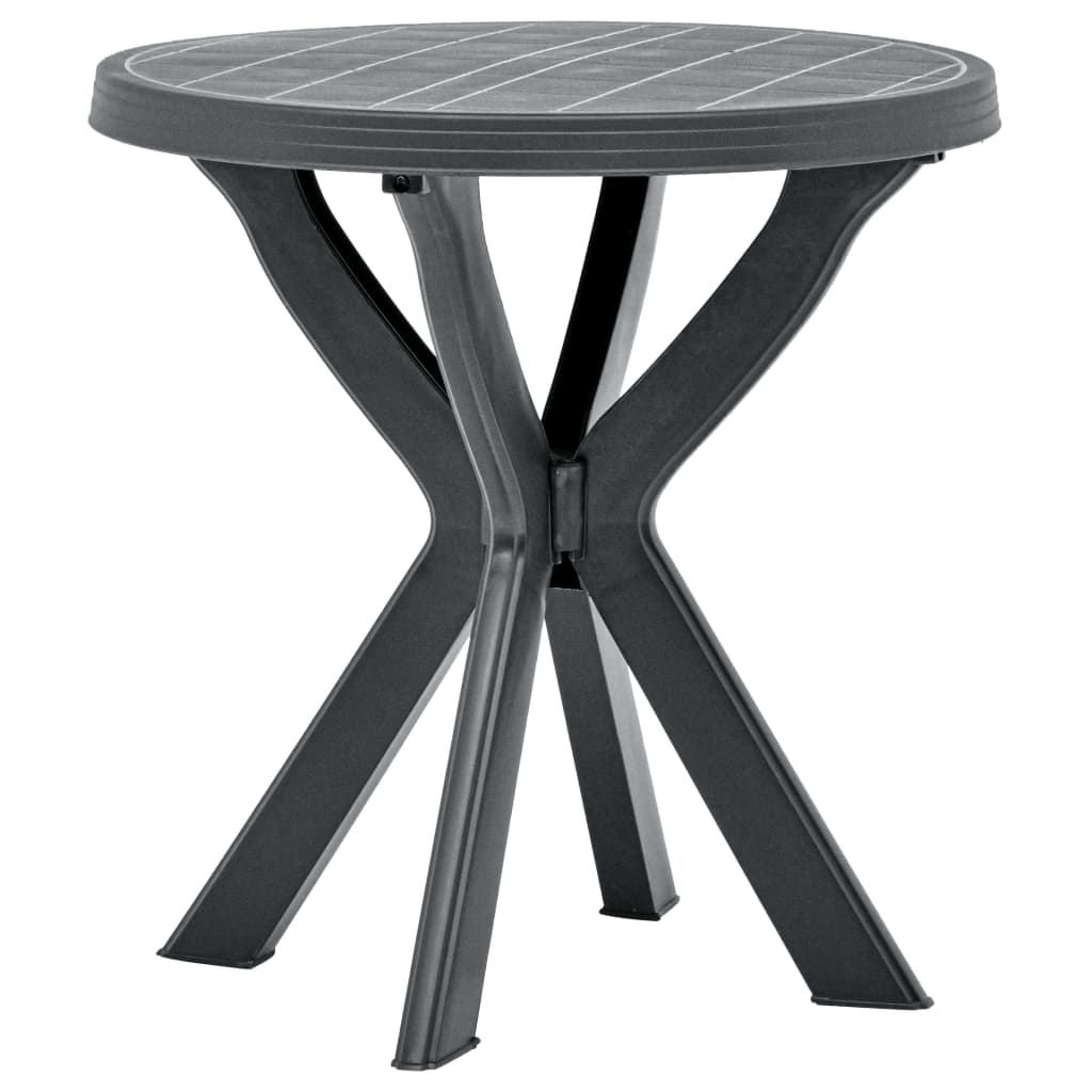 Bistro stol antracit Ø 70 cm plastični