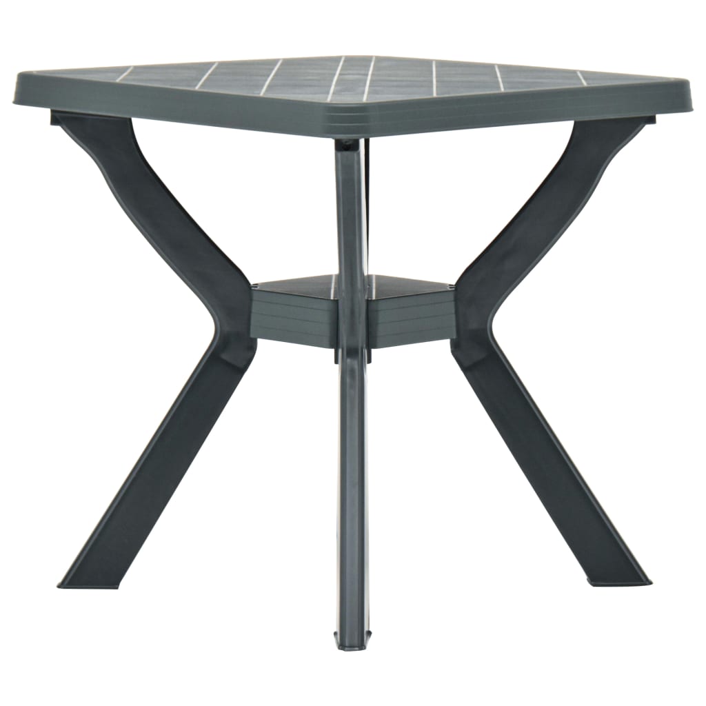 Bistro stol zeleni 70 x 70 x 72 cm plastični