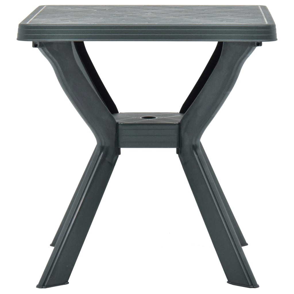Bistro stol zeleni 70 x 70 x 72 cm plastični