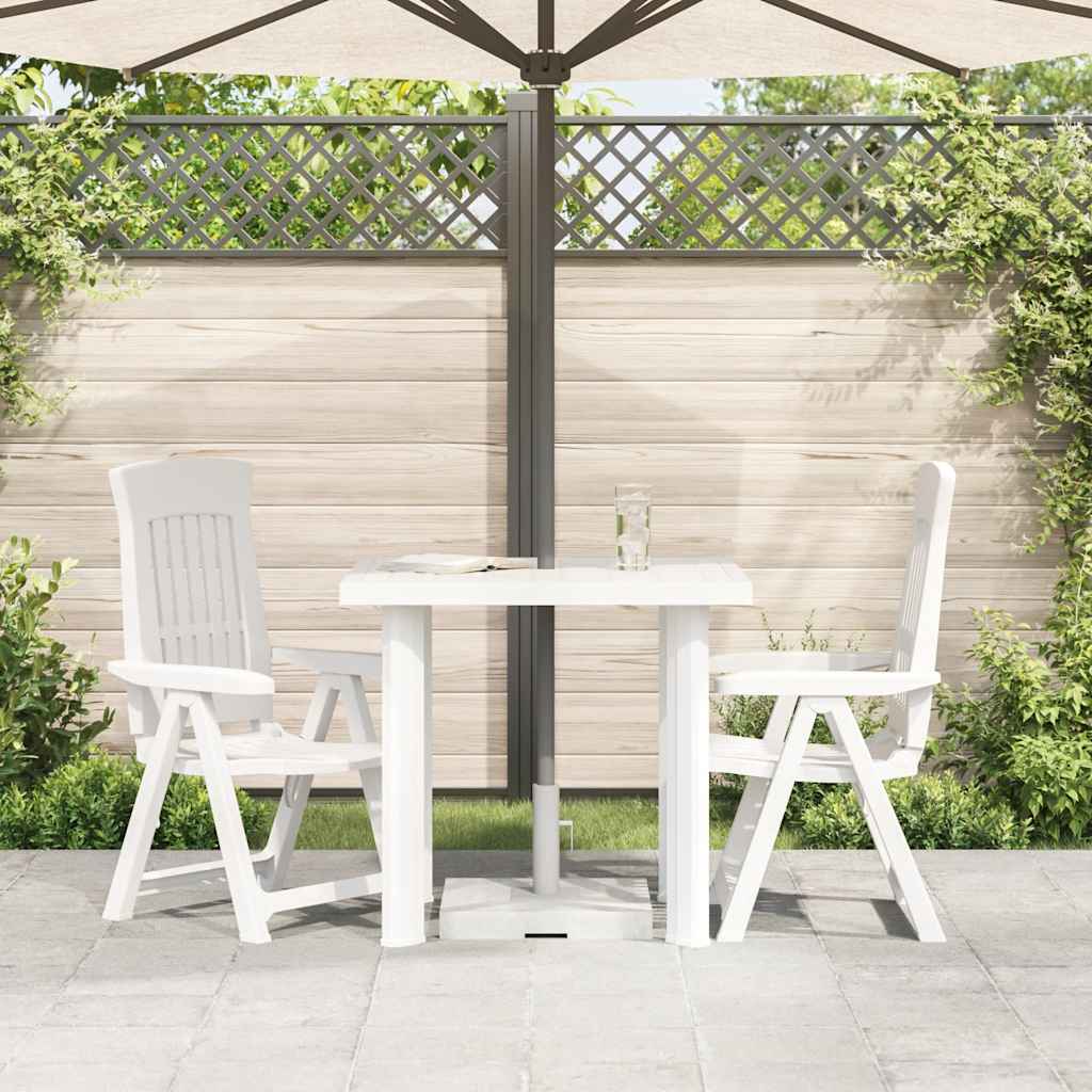 Vrtni stol bijeli 80 x 75 x 72 cm plastični