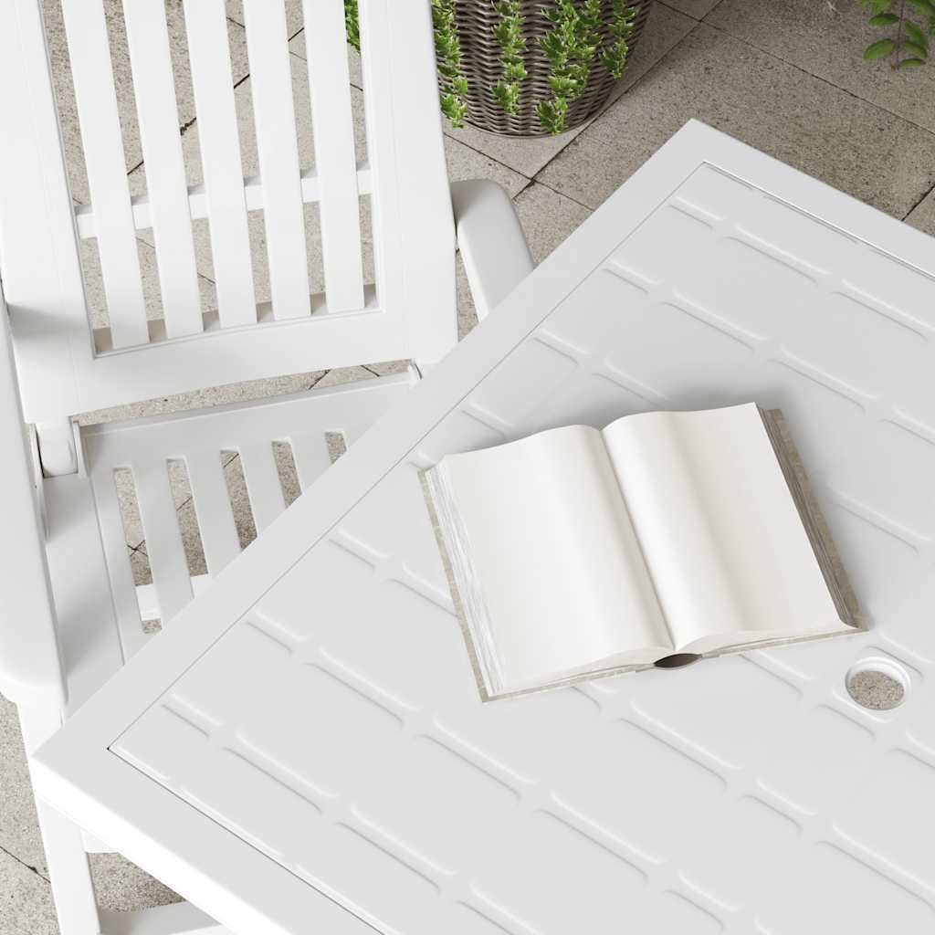 Vrtni stol bijeli 80 x 75 x 72 cm plastični