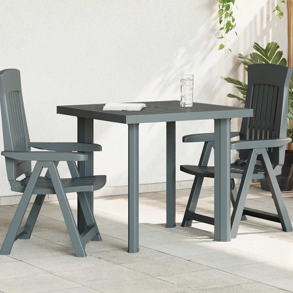 Vrtni stol zeleni 80 x 75 x 72 cm plastični