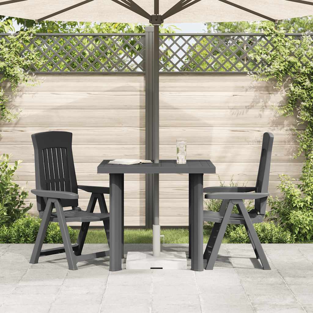 Vrtni stol antracit 80 x 75 x 72 cm plastični