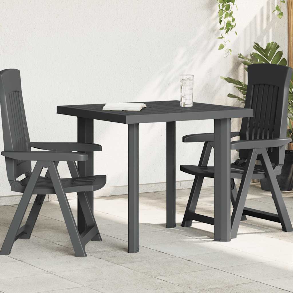 Vrtni stol antracit 80 x 75 x 72 cm plastični