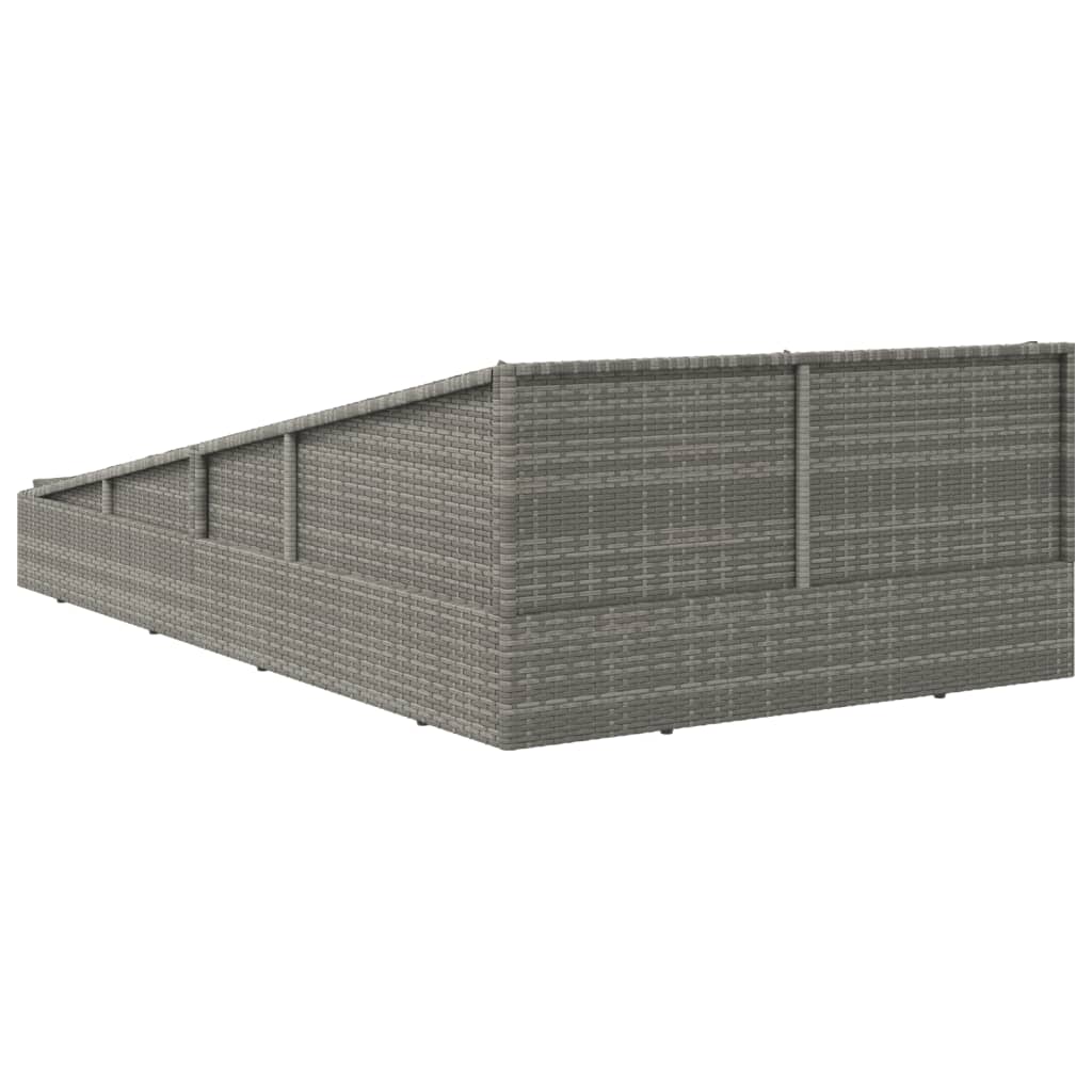 Vrtni krevet sivi 110x200 cm od poliratana