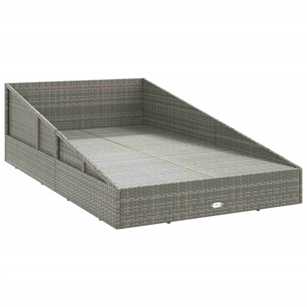 Vrtni krevet sivi 110x200 cm od poliratana