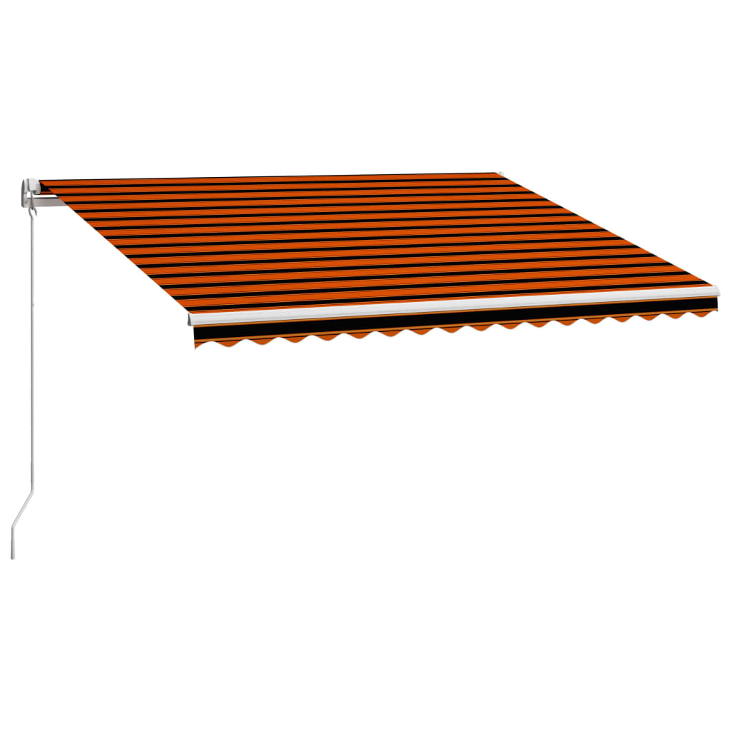 Tenda na ručno uvlačenje 400 x 300 cm narančasto-smeđa